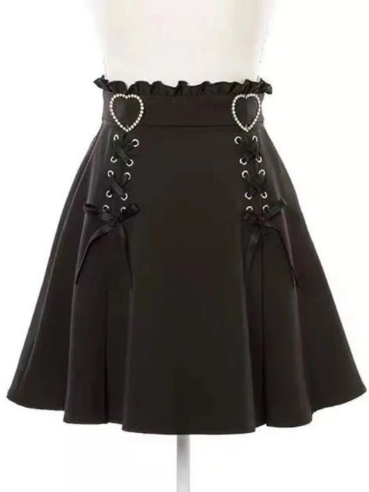 Gothic Heart Ribbon Skirts