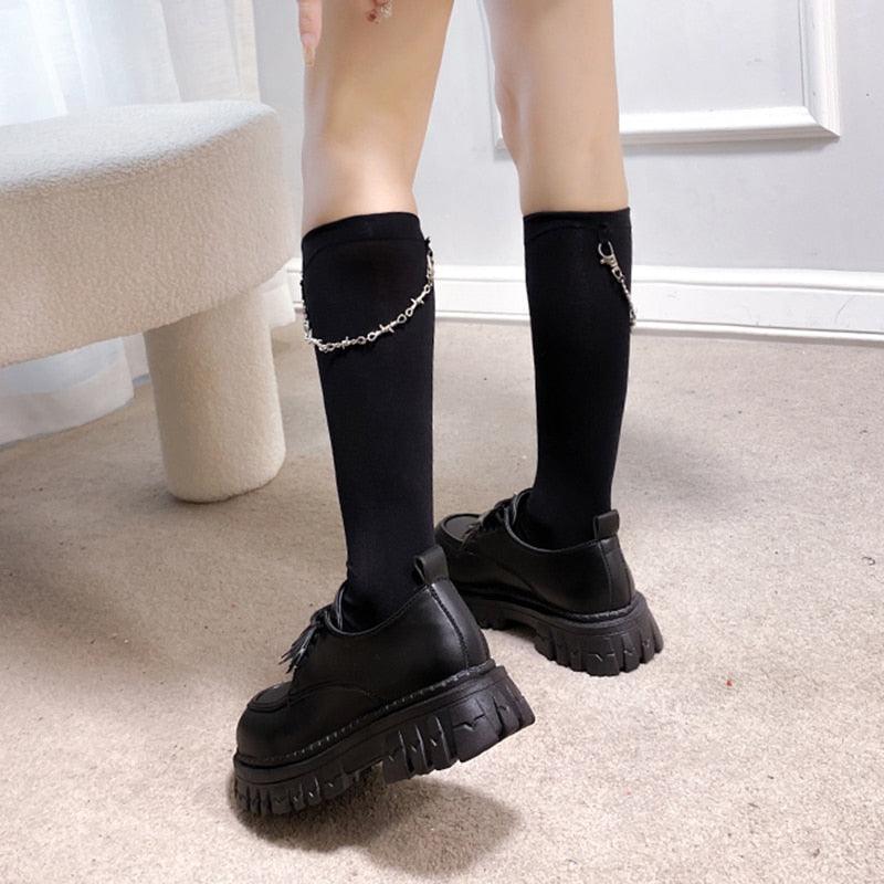 Gothic Lolita School Pumps - Shoes - Femboy Fatale