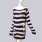 Gothic Distressed Oversized Striped Sweater Collection - Pink Apparel - Femboy Fatale