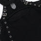 Dark Off Shoulder Fishnet Top