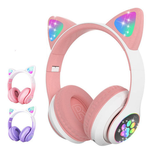 Kawaii Cat Ear Headphones w/ Microphone - Headphones - Femboy Fatale