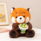 Red Panda Flower Bouquet Plush