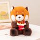 Red Panda Flower Bouquet Plush