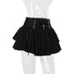 Goth Cross Layered Mini Skirt