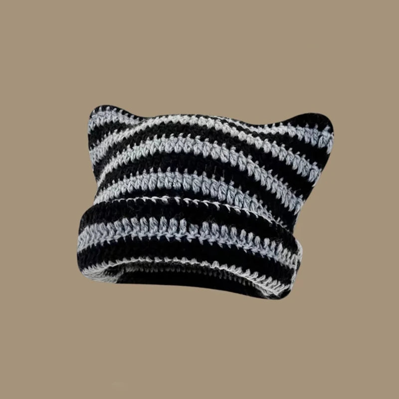 Striped Cat Ears Beanie Collection