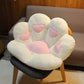 Cat Paw Pillow - 70cm x 60cm / White with Hearts Pillow - Femboy Fatale