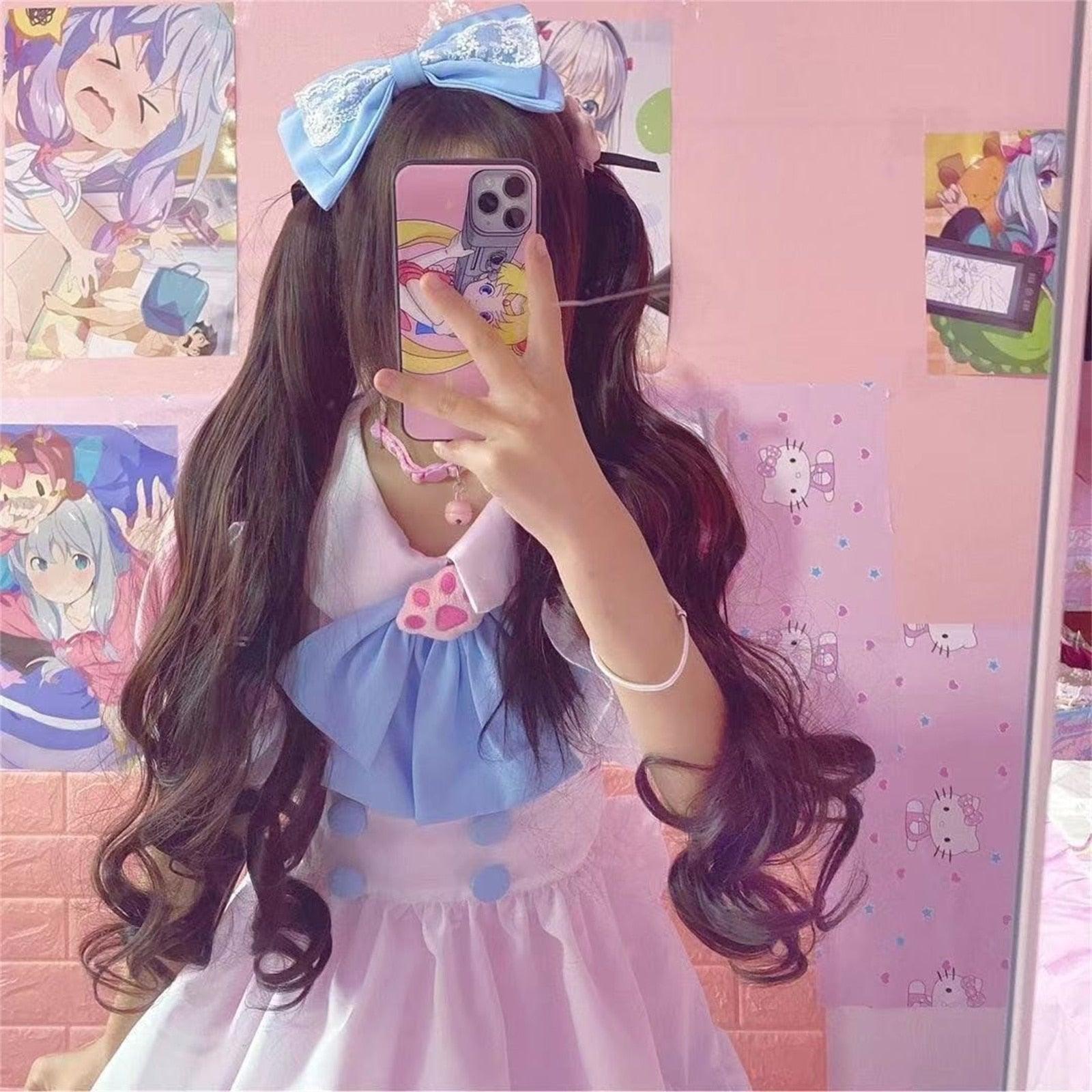 Kawaii Lolita Pink & Blue Maid Outfit - Costumes - Femboy Fatale