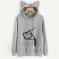 Sleepy Cat Ears Printed Hoodie