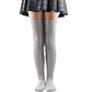 Wooly Winter Pattern Thigh High Stockings - Light Gray / 105cm Apparel - Femboy Fatale
