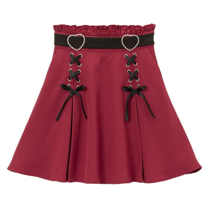 Gothic Heart Ribbon Skirts