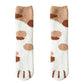 Kawaii Cat Paw Print Plush Socks - E Clothing Accessories - Femboy Fatale