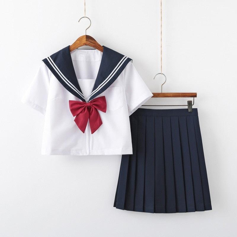 Japanese School Uniform Collection - White Short Sleeve Set / S Apparel - Femboy Fatale