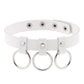 Harajuku White Leather Choker Collection - 17 Apparel - Femboy Fatale