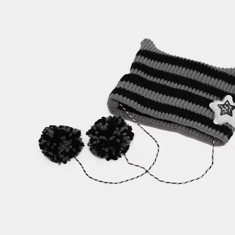 Striped Cat Ears Beanie Collection