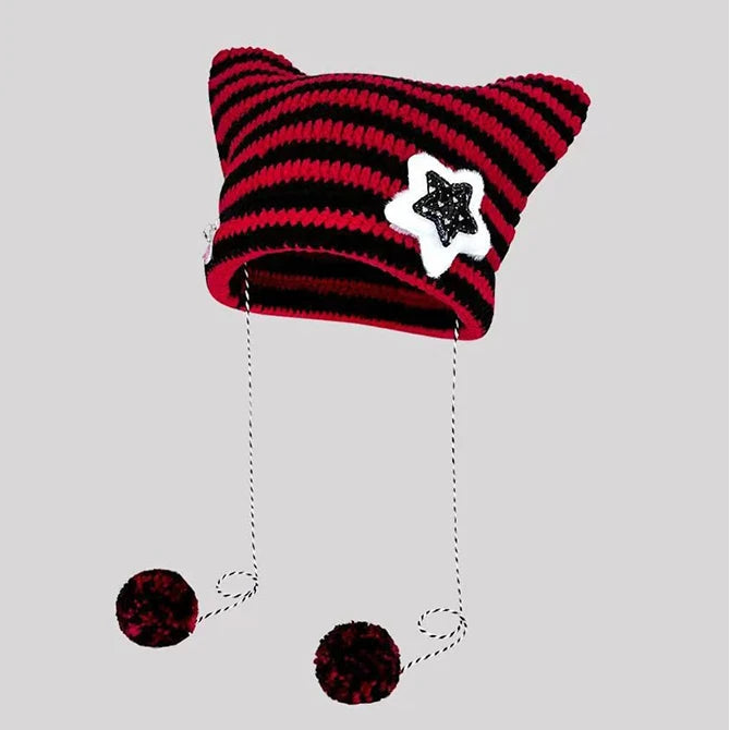 Striped Cat Ears Beanie Collection