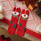 Christmas Coral Fleece Short Socks - 6 Apparel - Femboy Fatale