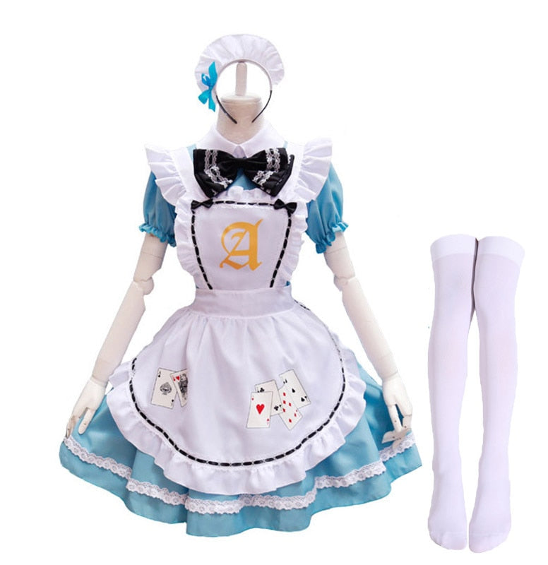 Alice Blue Poker Maid Dress - Dress Only / S Apparel - Femboy Fatale