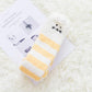 Kawaii Striped Animal Thigh High Socks - Yellow Kitty Apparel - Femboy Fatale