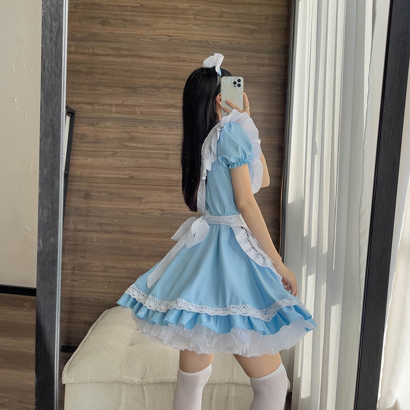 Alice Blue Poker Maid Dress - Apparel - Femboy Fatale