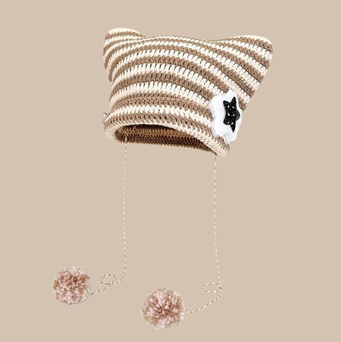 Striped Cat Ears Beanie Collection