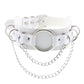 Harajuku White Leather Choker Collection - 7 Apparel - Femboy Fatale