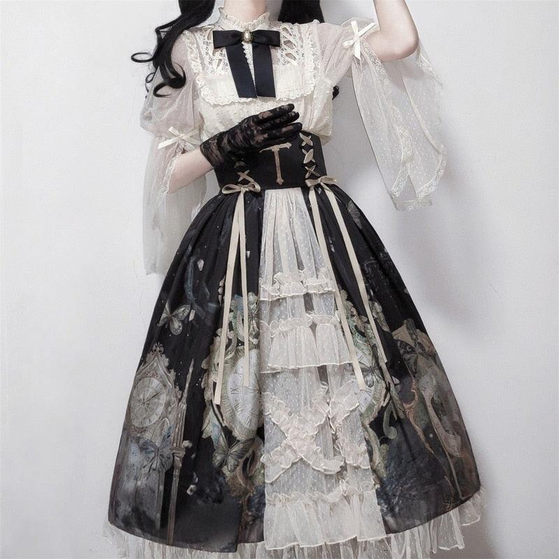 Victorian Gothic Lolita Dress - Dress - Femboy Fatale