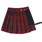 Pleated Gothic Half Skirt - Red Plaid / XS Apparel - Femboy Fatale