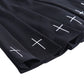 Gothic Cross Pleated Mini Skirt