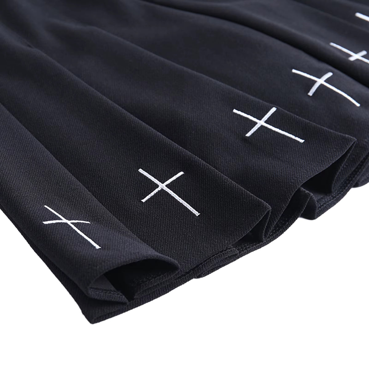 Gothic Cross Pleated Mini Skirt