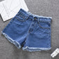 High Waisted Frayed Denim Shorts Collection - Dark Blue / S Shorts - Femboy Fatale
