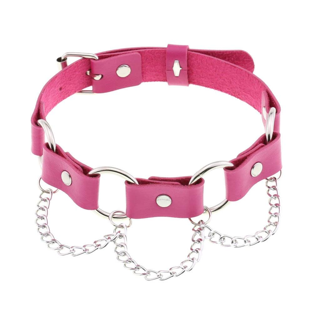 Rose Leather Choker Collection - 3 Choker - Femboy Fatale