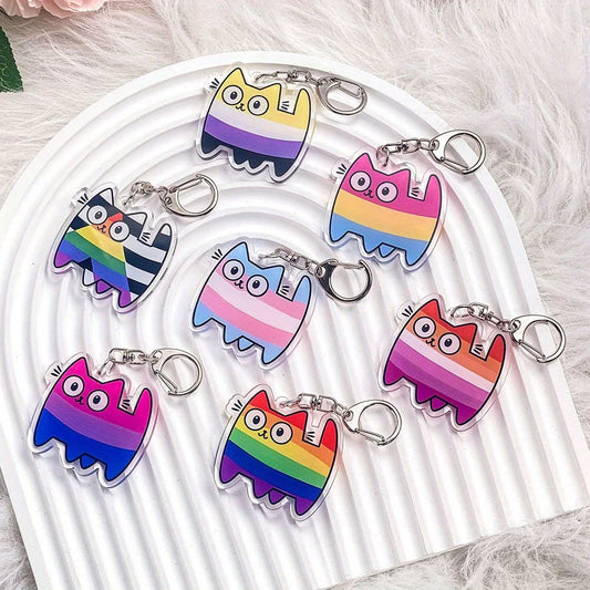 Pride Cat Keychain Collection