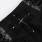 Goth Cross Layered Mini Skirt
