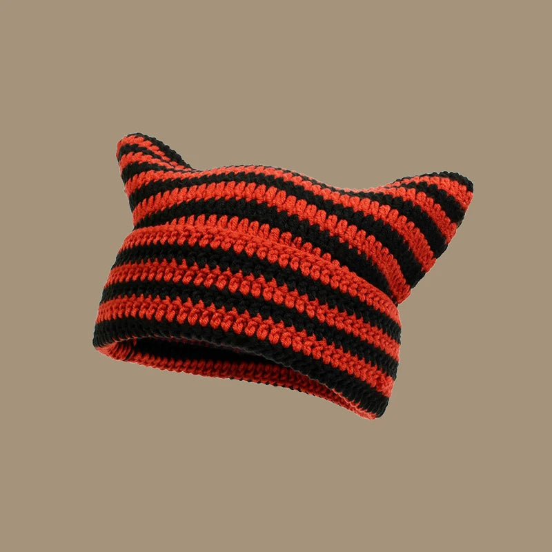 Striped Cat Ears Beanie Collection