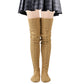 Wooly Winter Pattern Thigh High Stockings - Khaki / 105cm Apparel - Femboy Fatale