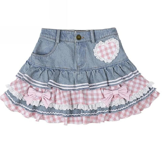 Kawaii Harajuku Denim Mini Skirts