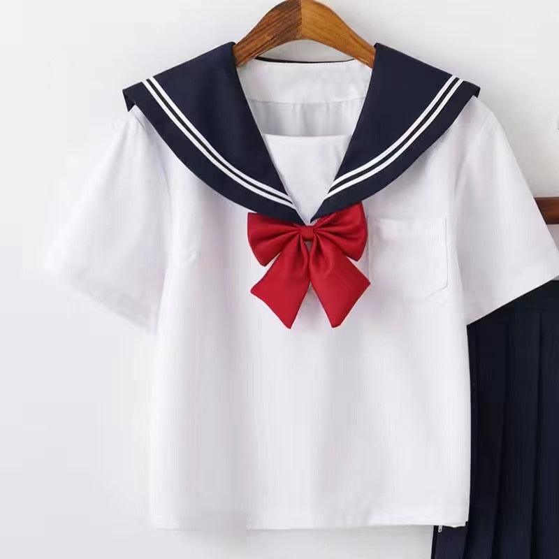 Japanese School Uniform Collection - White Short Sleeve (Shirt Only) / S Apparel - Femboy Fatale