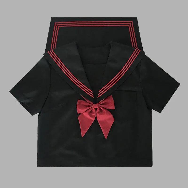 Japanese School Uniform Collection - Black Short Sleeve (Shirt Only) / S Apparel - Femboy Fatale