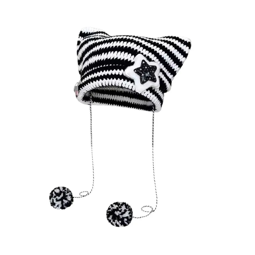 Striped Cat Ears Beanie Collection