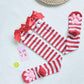 Cat Paw Thigh High Socks - Red & White Striped Socks - Femboy Fatale