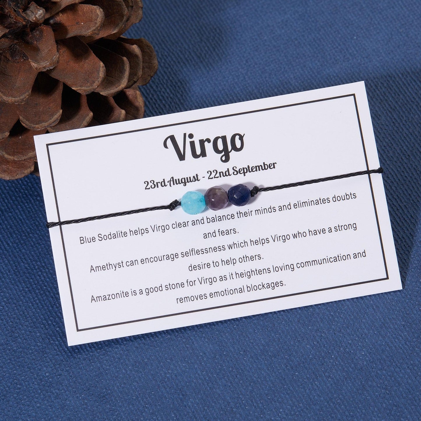 Zodiac Crystal Bead Bracelets - Virgo Bracelet - Femboy Fatale