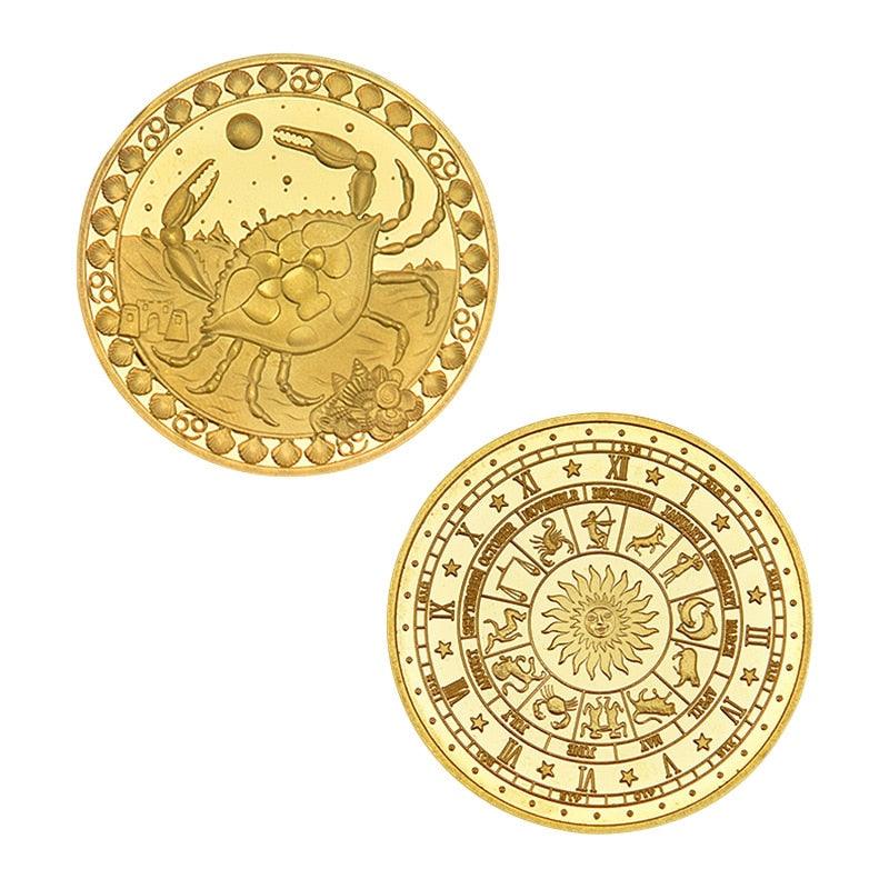 Zodiac Commemorative Gold Plated Coin Collection - Cancer Coin - Femboy Fatale