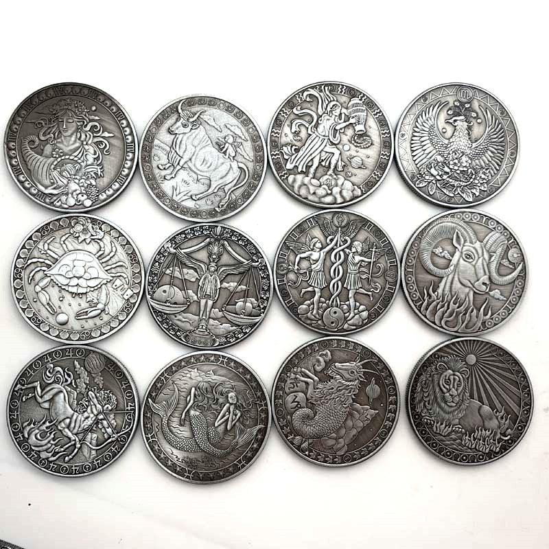 Zodiac Commemorative Silver Plated Coin Collection - Coin - Femboy Fatale