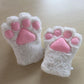Cat Paw Mitten - White Gloves - Femboy Fatale