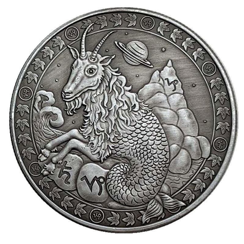 Zodiac Commemorative Silver Plated Coin Collection - Capricorn Coin - Femboy Fatale