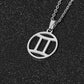 Zodiac Symbol Necklace - Gemini Silver Necklace - Femboy Fatale