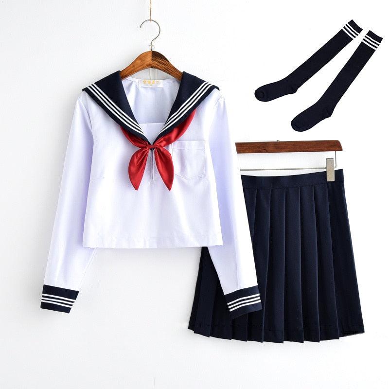 Japanese School Uniform - Long Set With Socks / S Costume - Femboy Fatale
