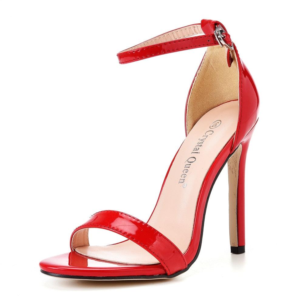 Open Toe Heels - Red / 5 Shoes - Femboy Fatale