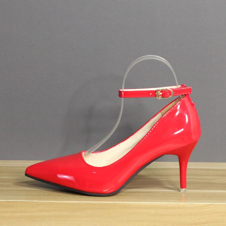 Closed Toe Stilettos 7cm Heels - Red / 3 - Femboy Fatale
