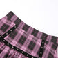 Gothic Pink Plaid Skirt - Skirt - Femboy Fatale